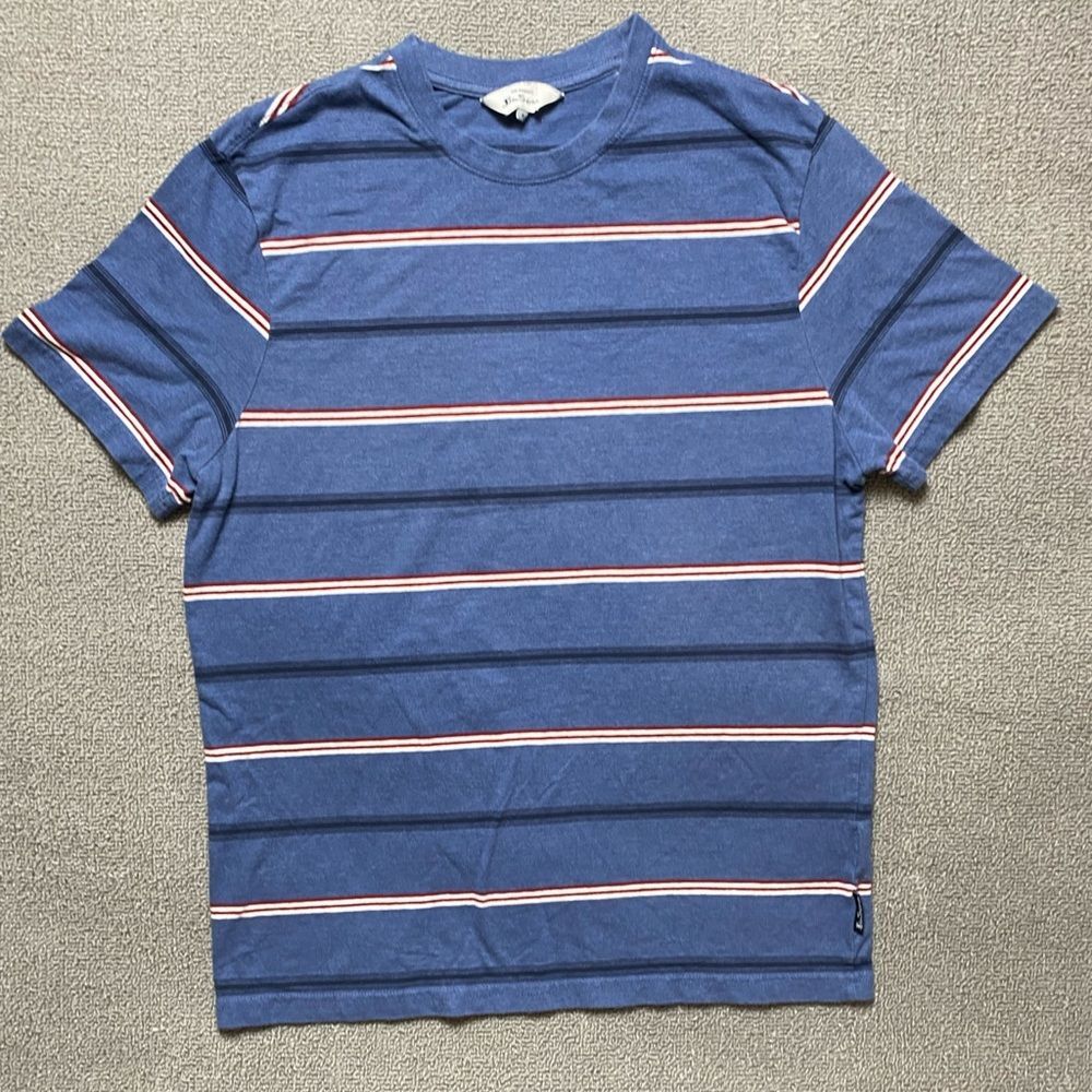 Ben Sherman Blue Red & White Striped Casual Tee